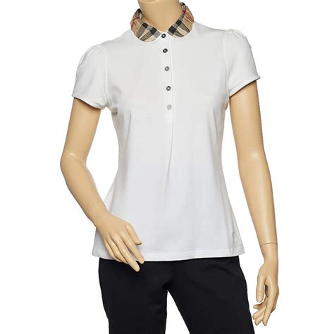 burberry brit white polo|burberry white polo t shirt.